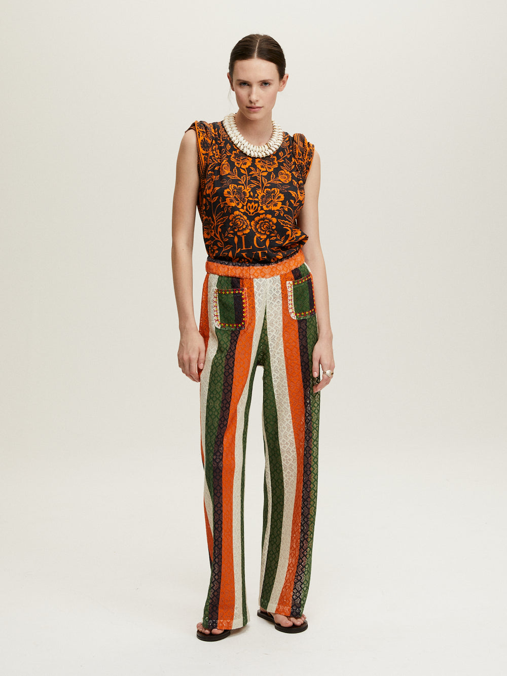 PANTALON ZUMBA ORANGE & VERT