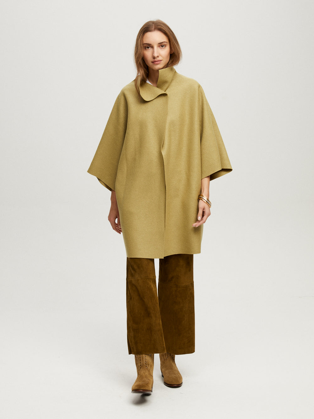 LIGHT OLIVE KIMONO COAT
