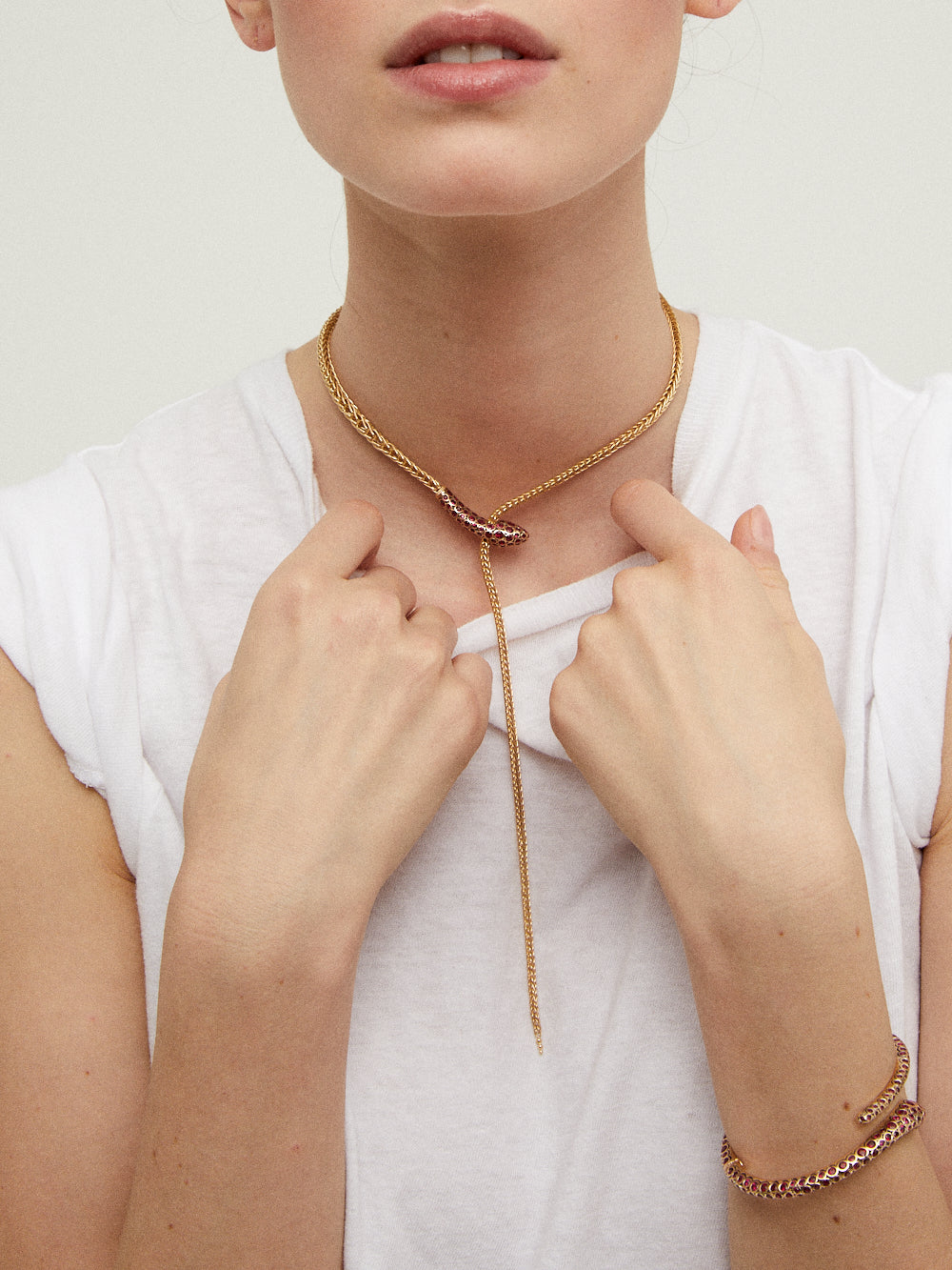 COLLIER BASILIK RUBIS