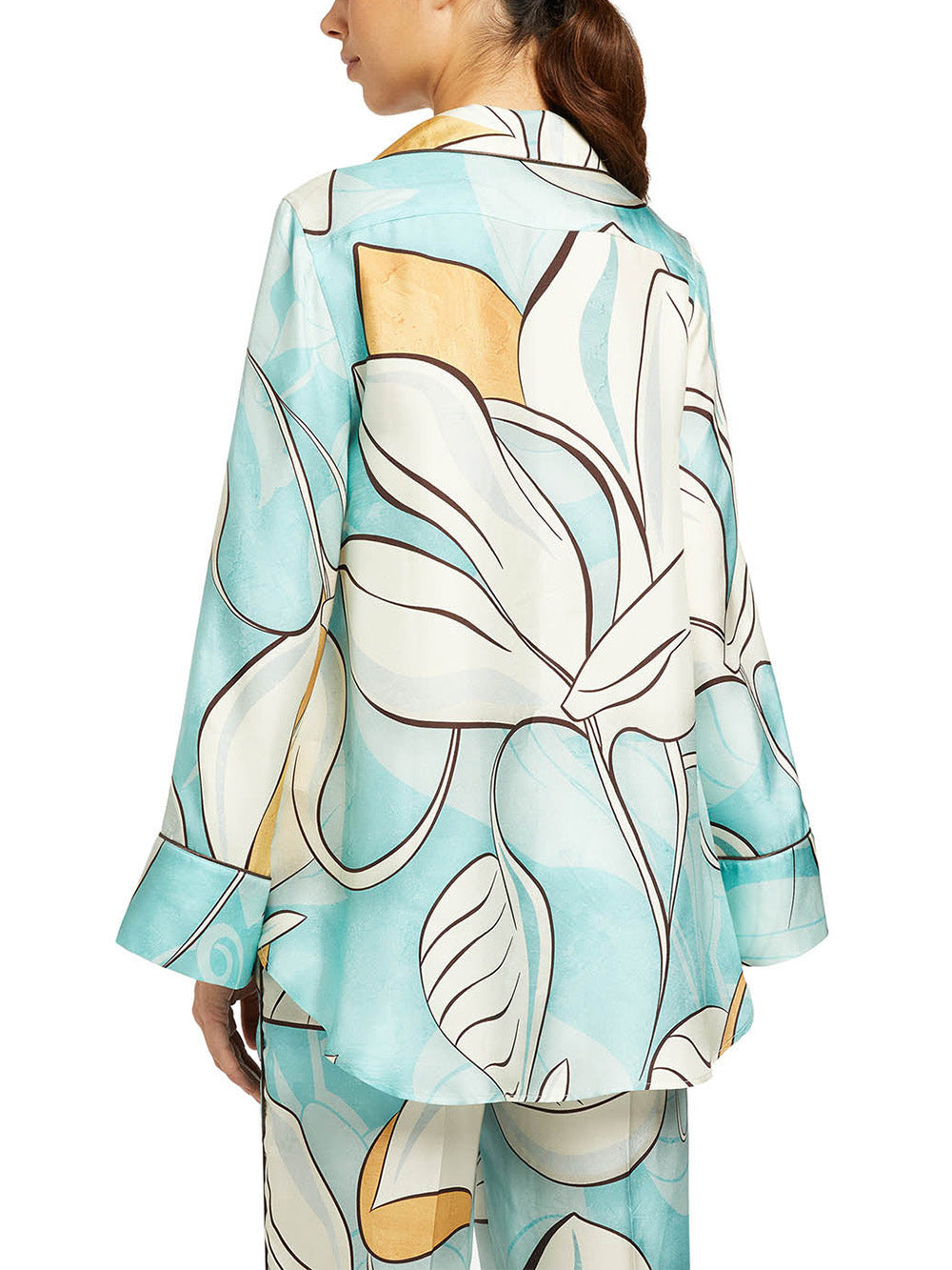 EMERA BLUE LEAF PYJAMA SHIRT