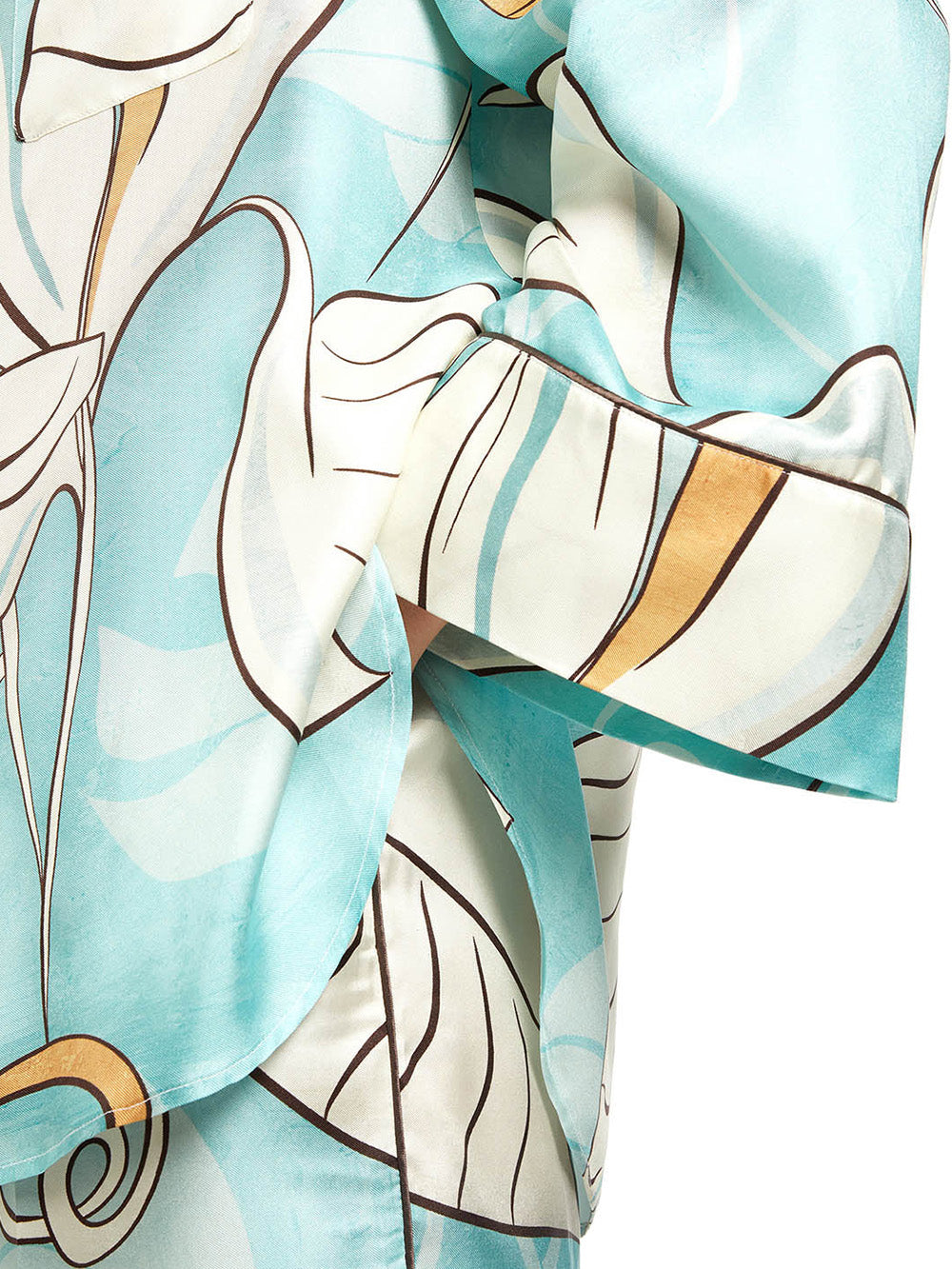 EMERA BLUE LEAF PYJAMA SHIRT