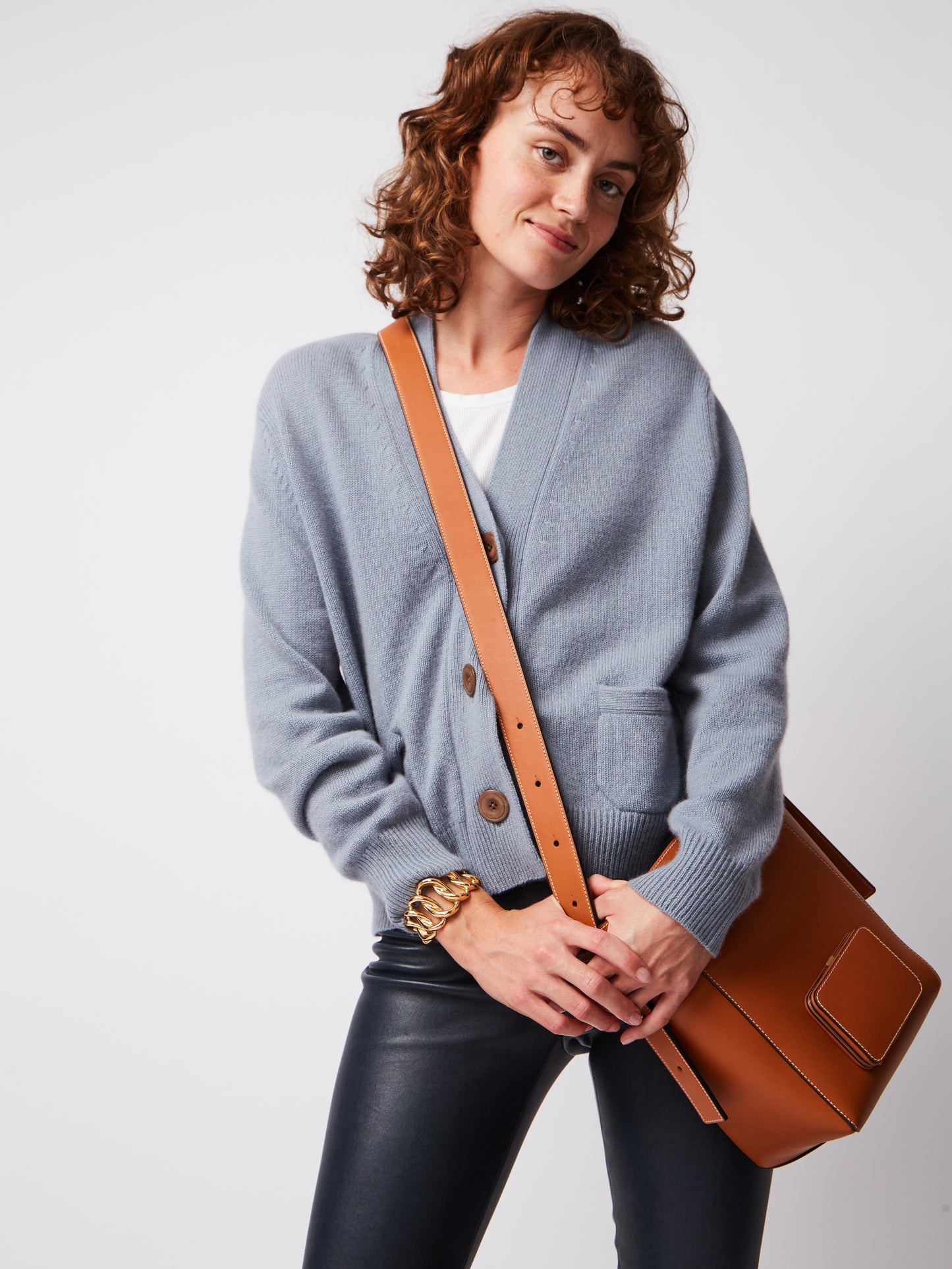 LOU CARDIGAN BLUE GREY