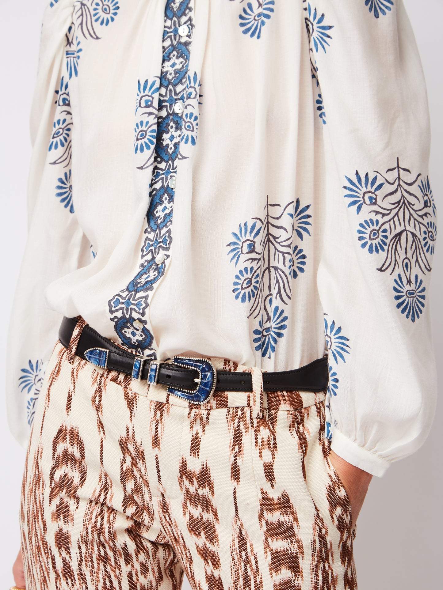 CHEMISE ANNABEL WHITE AND BLUE