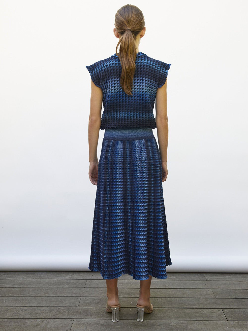 JUPE COCKTAIL ORIGAMI MIDNIGHT DENIM