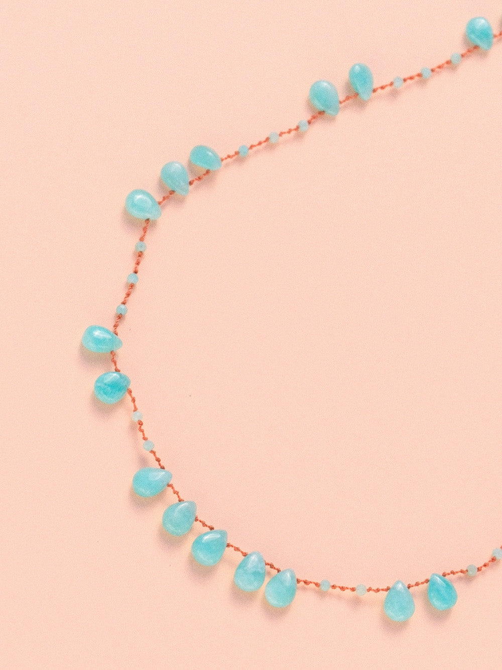 COLLIER OFFSET AMAZONITE