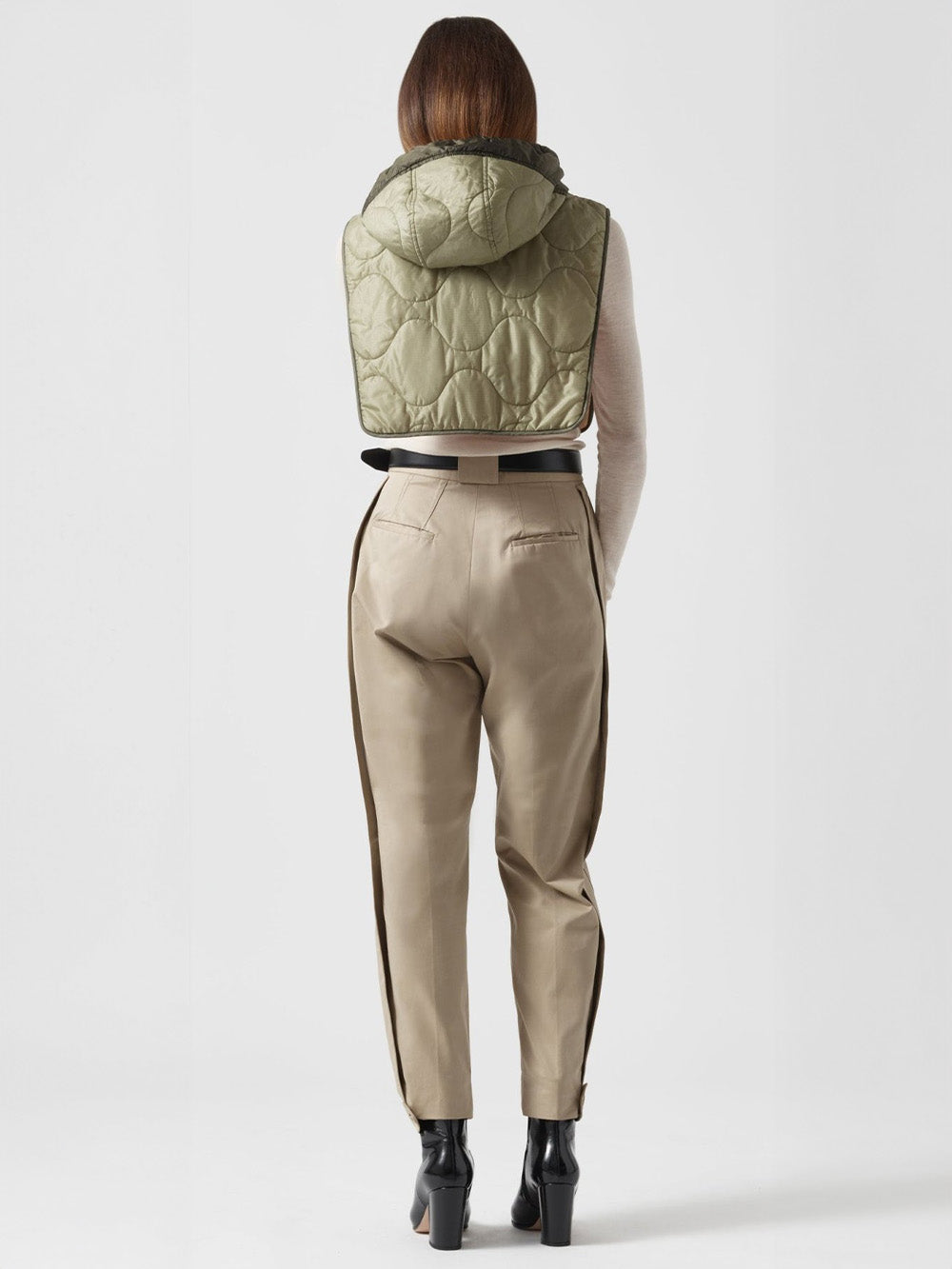 CAPUCHE ZIP QUILT OLIVE & PEACH