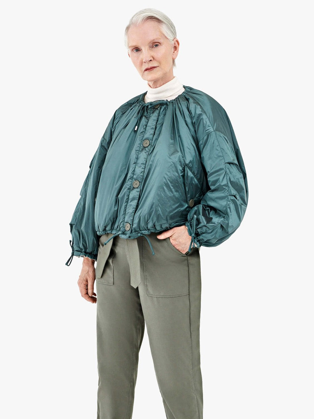 BOMBER PARACHUTE MINERAL GREEN & DOVE GREY