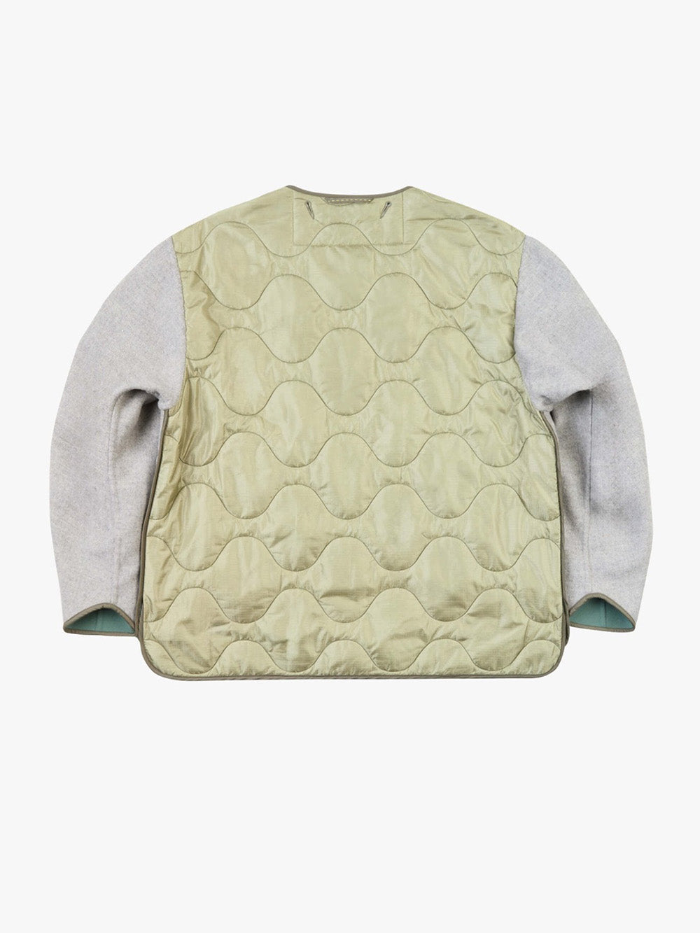 MINERAL GREEN & PALE SAGE WOOL PEA COAT