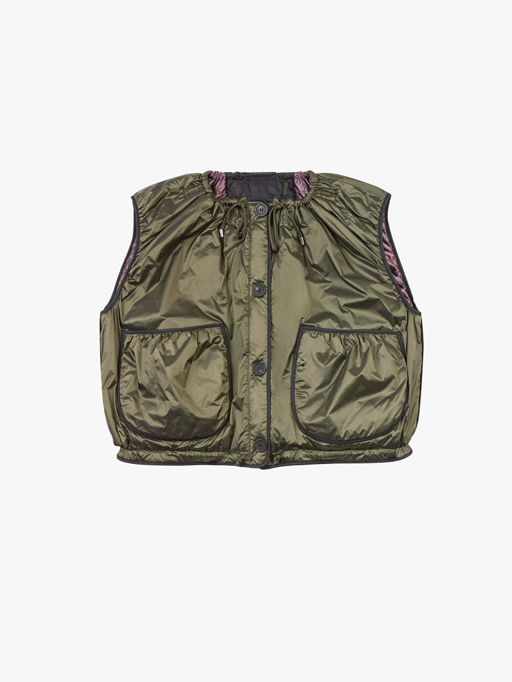 VESTE PARACHUTE OLIVE & AMETHYSTE