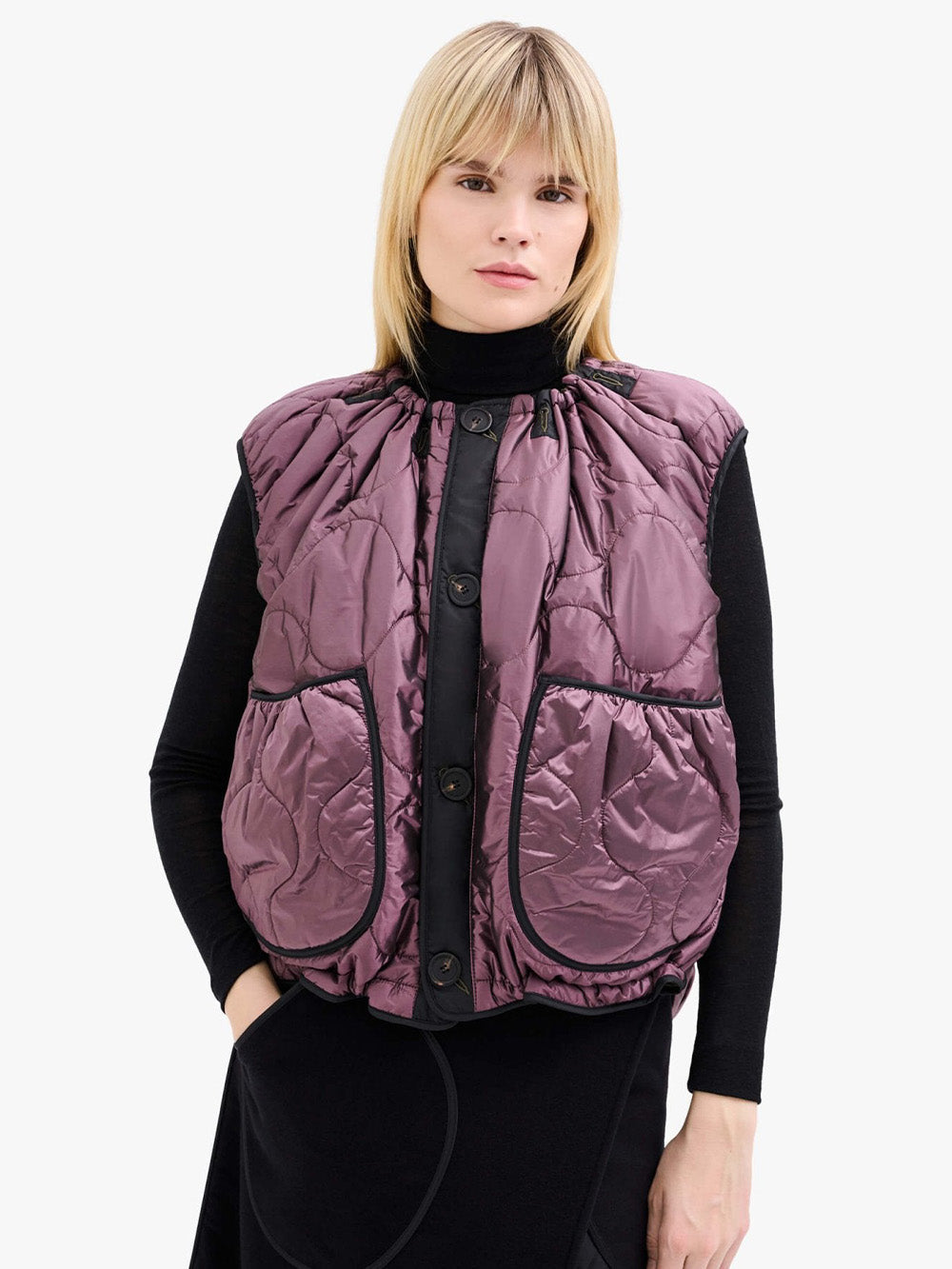 VESTE PARACHUTE OLIVE & AMETHYSTE