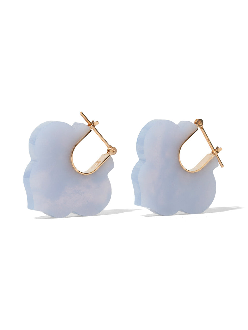 MOROCCAN CREST BLUE CHALCEDONY EARRINGS