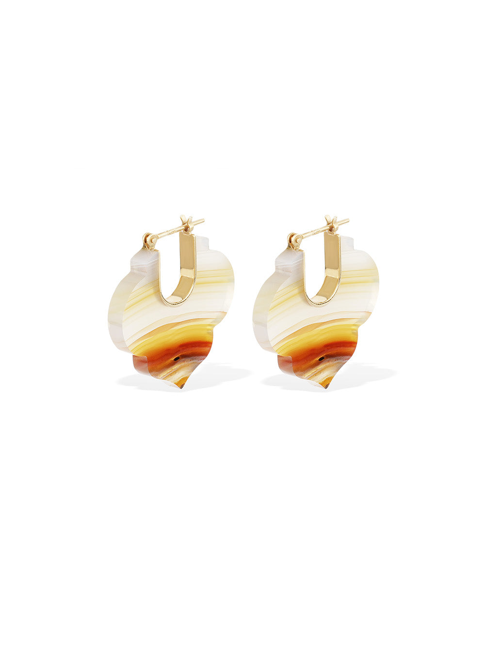 Crest Moroccan Landscape Agate Earrings