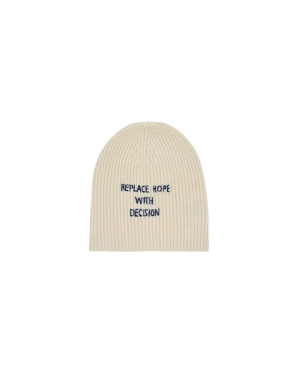 CREAM DECISION BEANIE