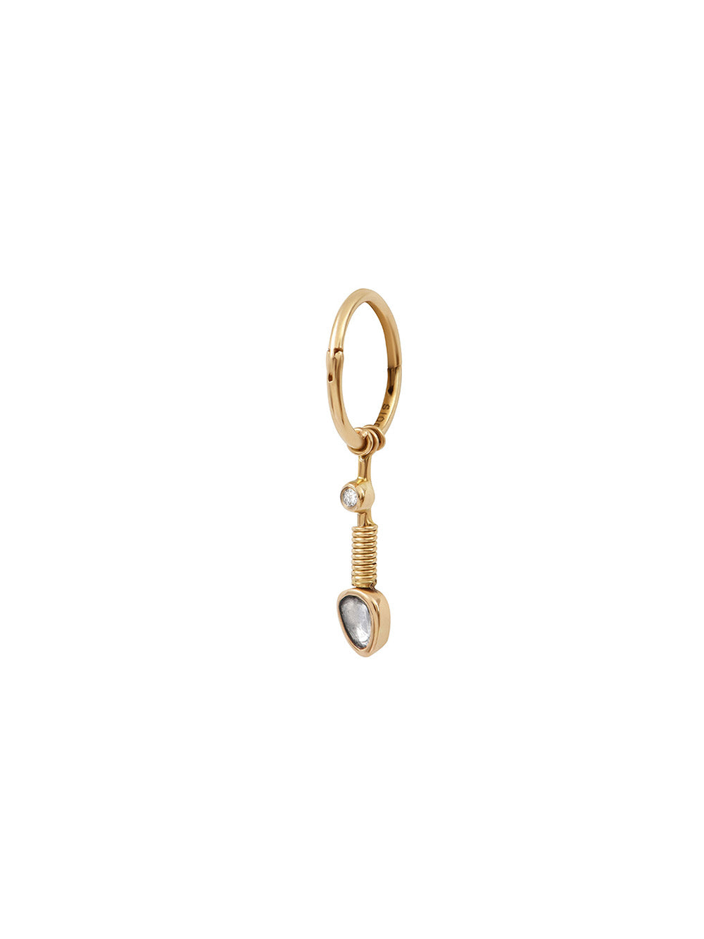 BOUCLE D'OREILLE TIGE DIAMANT POLKI