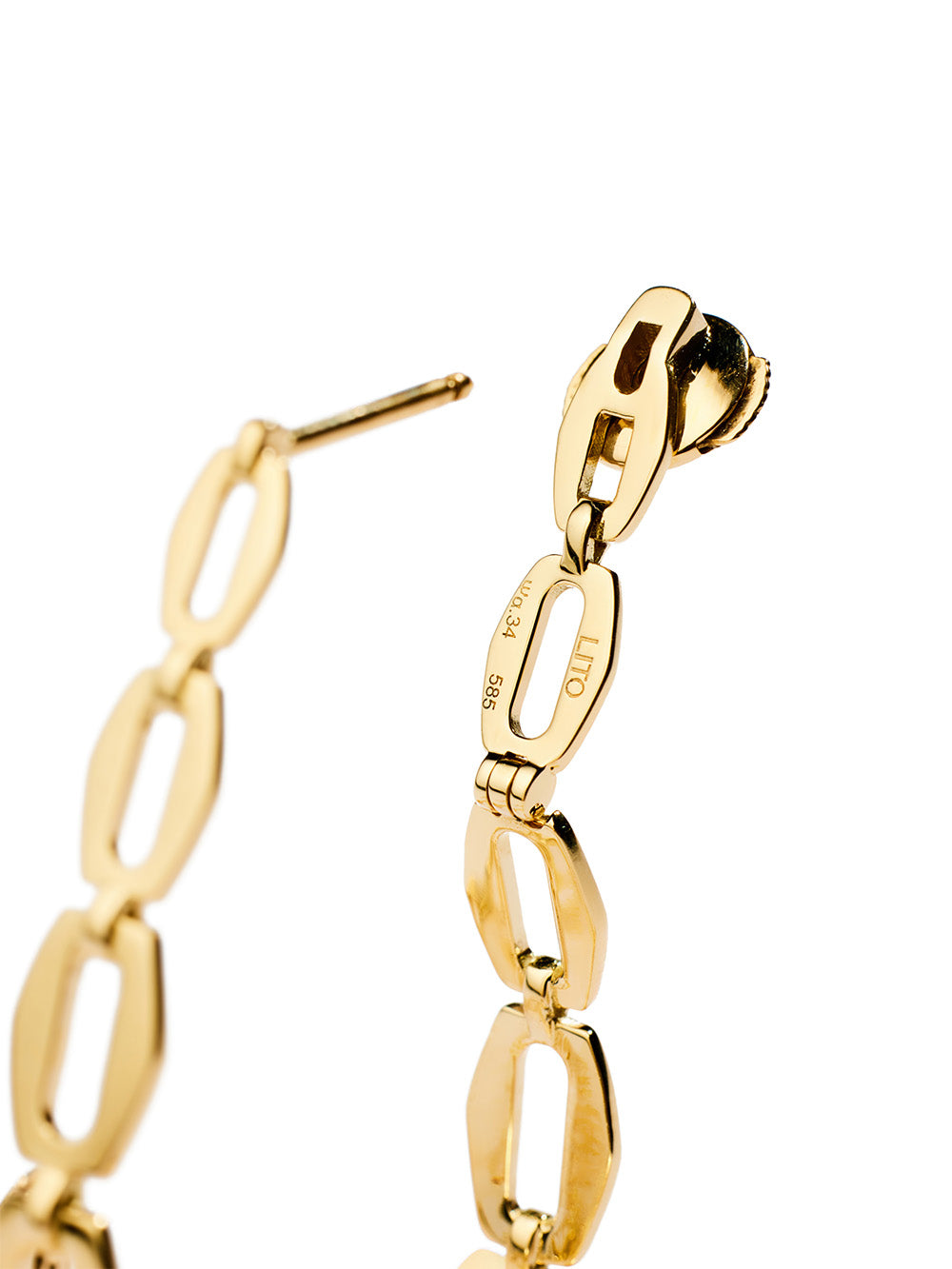 BOUCLES D'OREILLES CHAINE OVALE