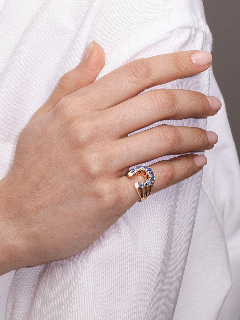 BAGUE FORTUNE SAPHIR BLEU