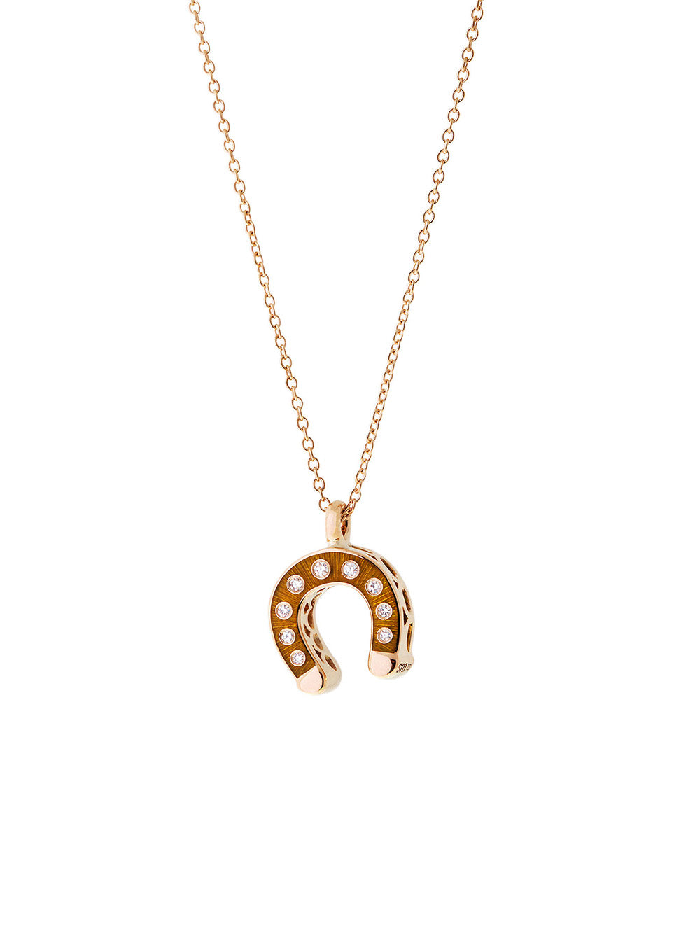 COLLIER FER À CHEVAL JAUNE & TSAVORITES