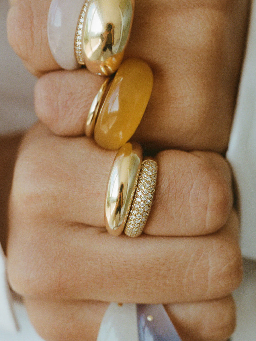 BAGUE BONCHE PAVÉ CHIQUITO