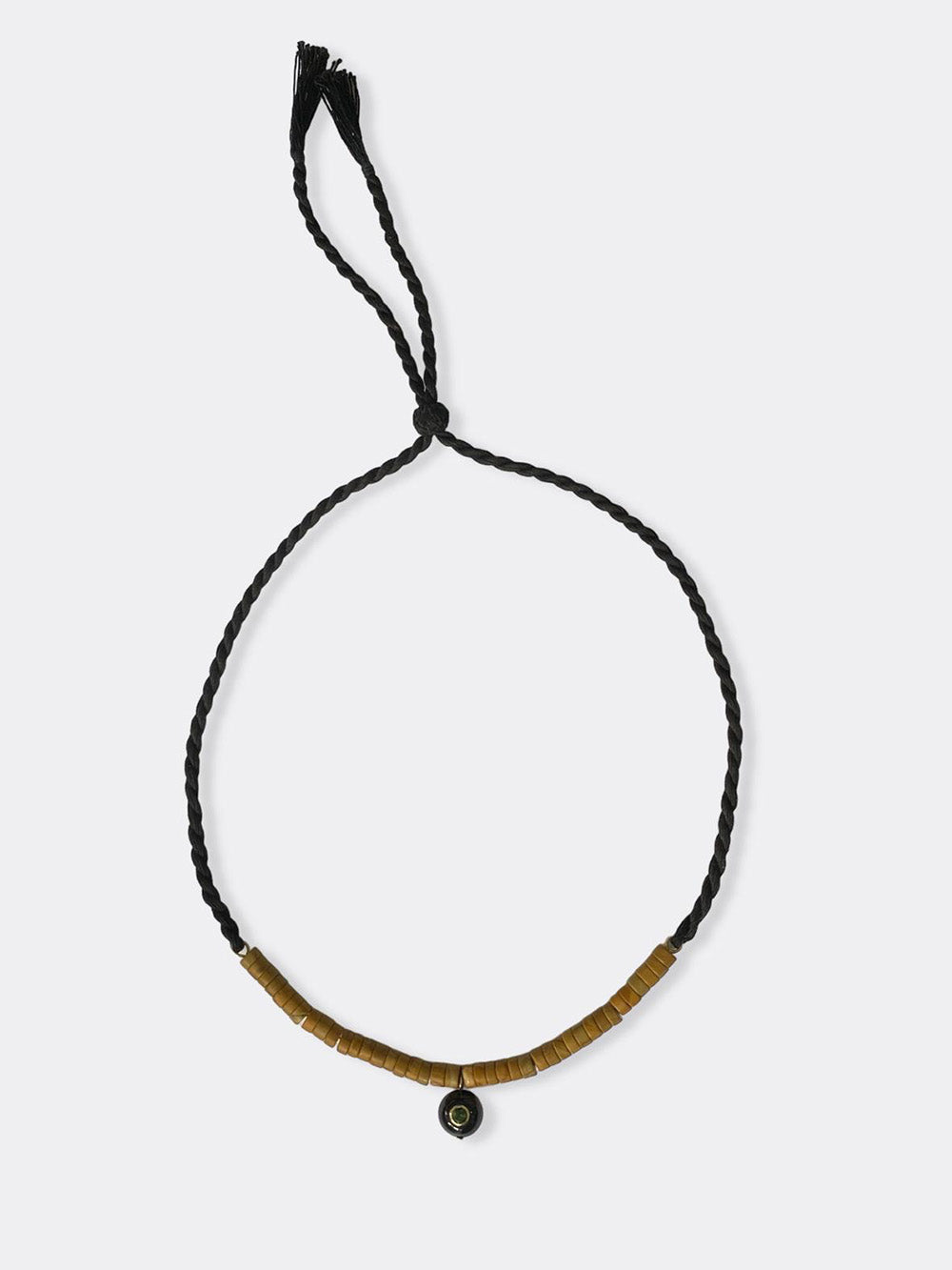 JASPE NECKLACE WITH ONYX PENDANT