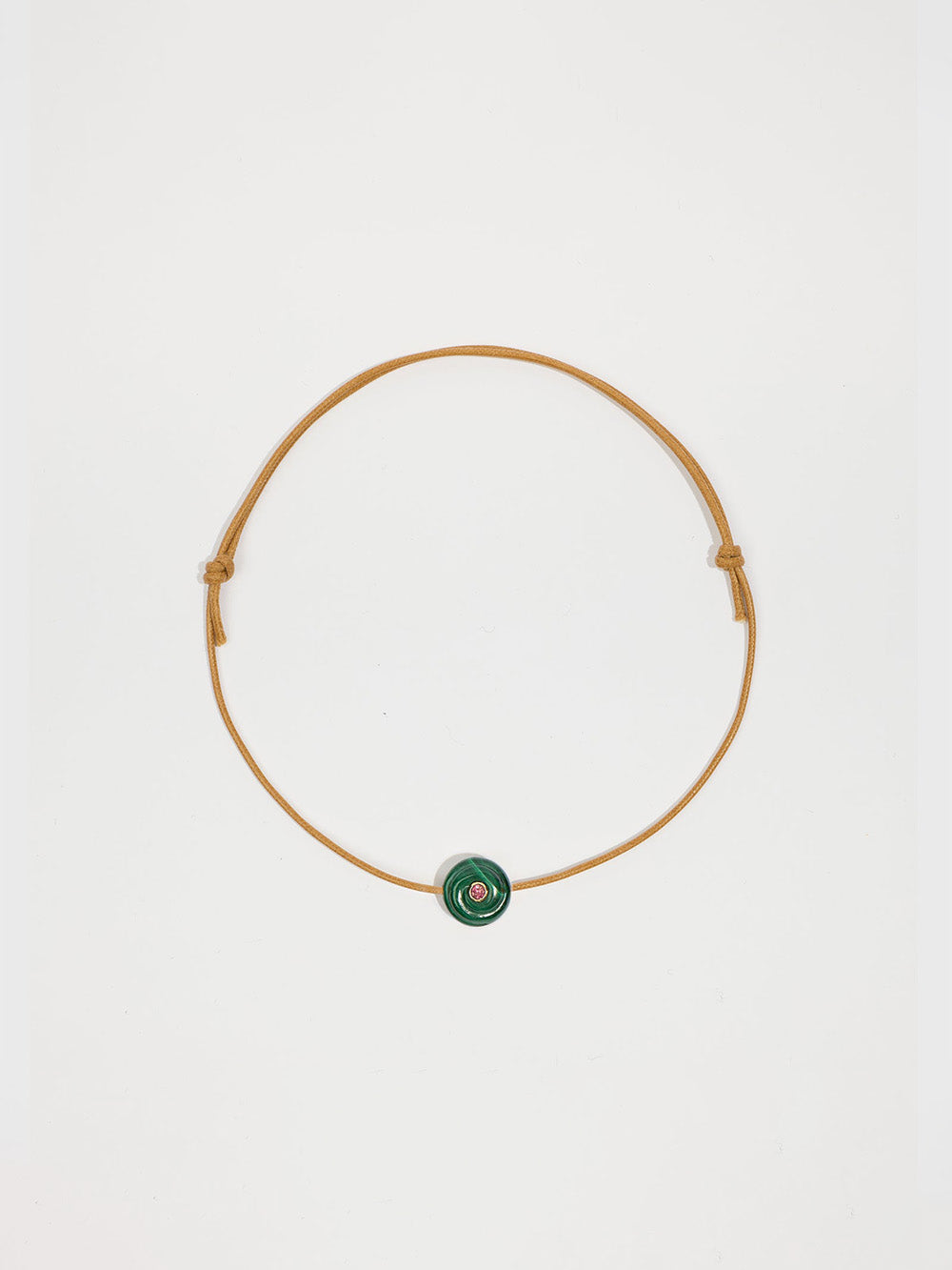 MALACHITE SPIRAL CANDY NECKLACE