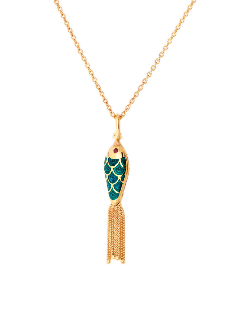 OIL & DIAMOND FISH NECKLACE