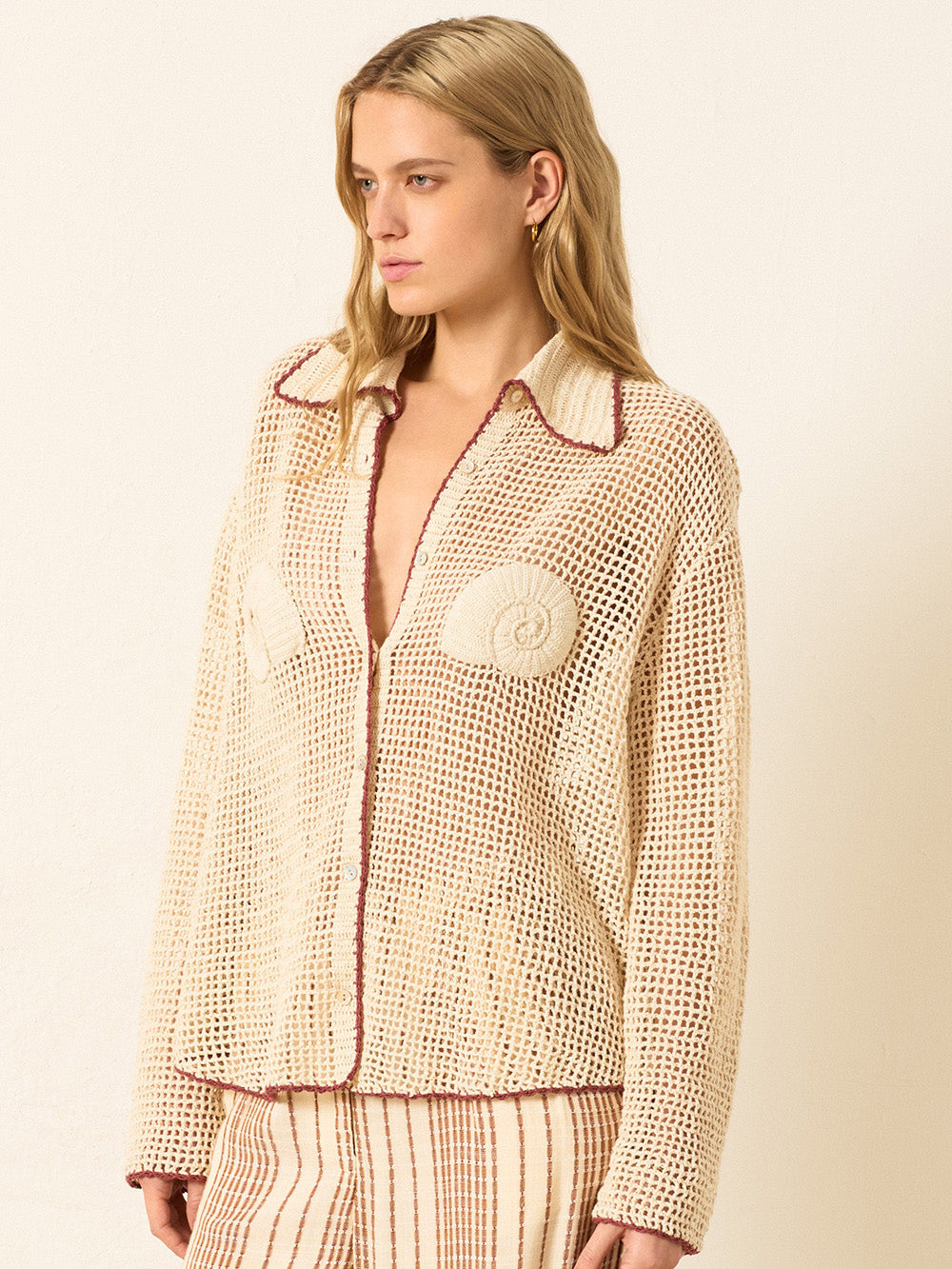 EMERY NAUTILUS CROCHET SHIRT