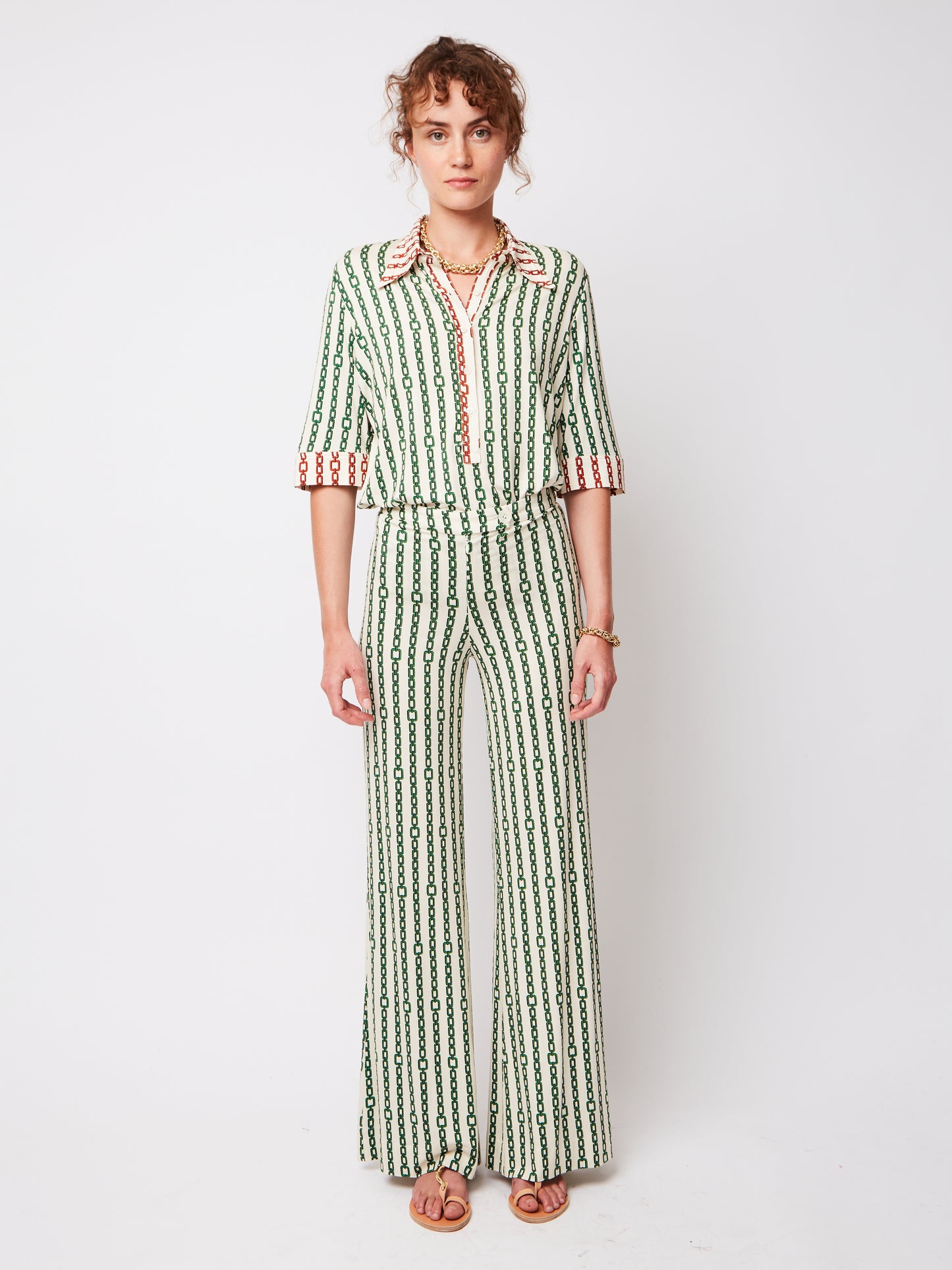 GIUDECCA CHAIN TROUSERS GREEN