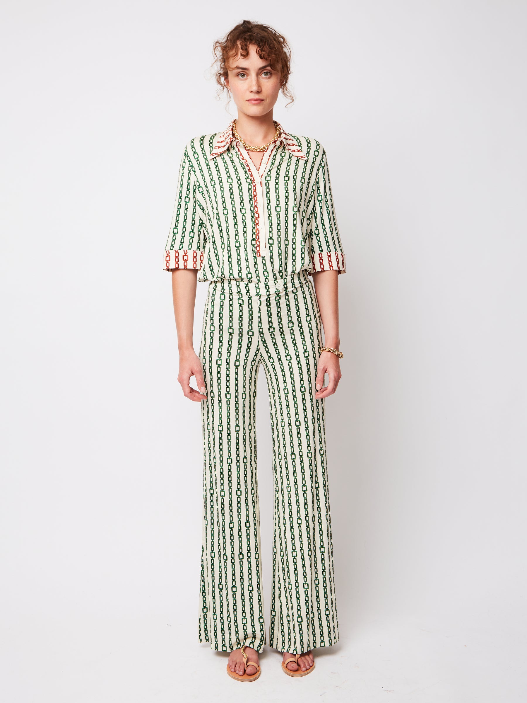 GIUDECCA CHAIN TROUSERS GREEN