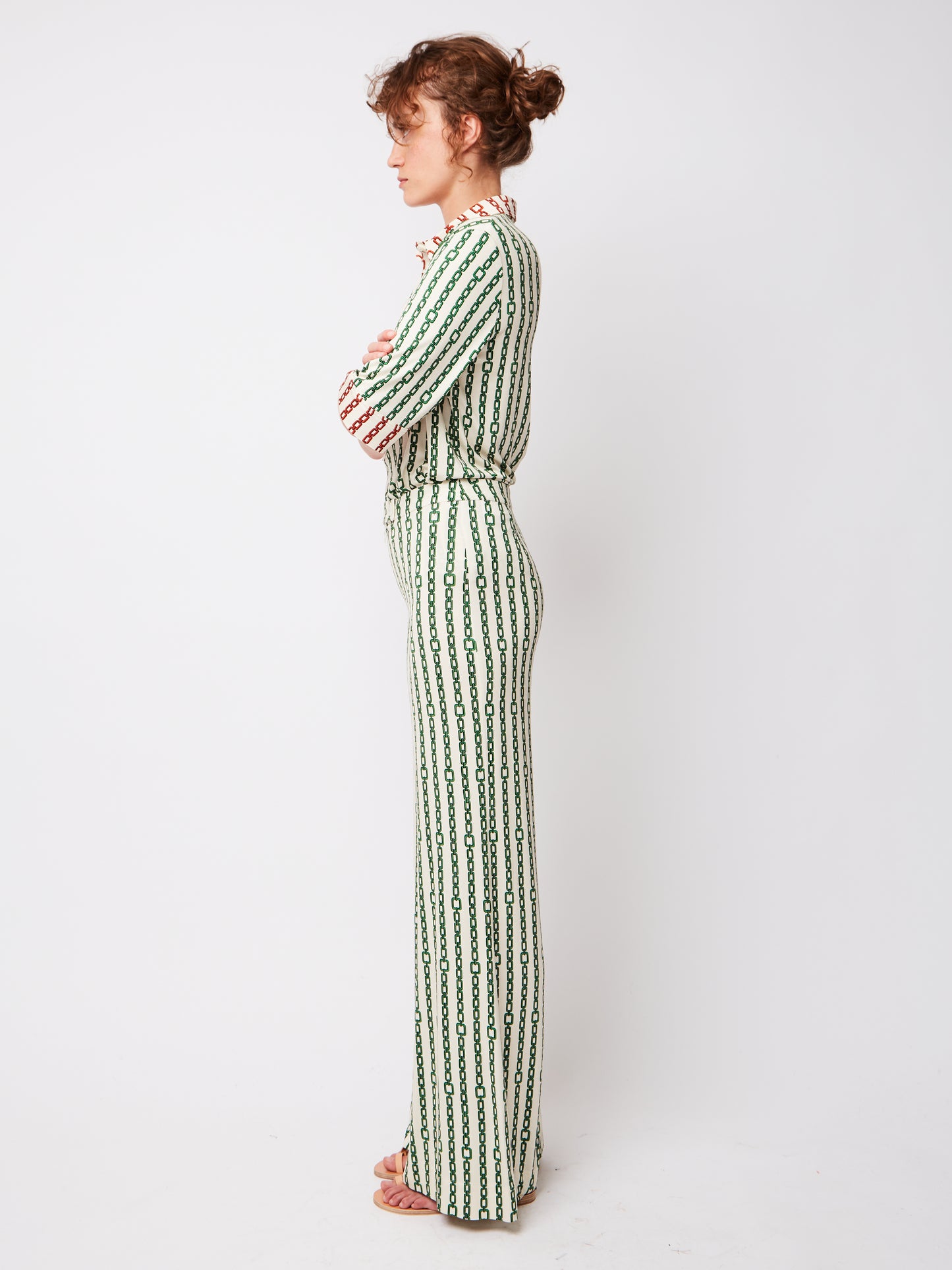 GIUDECCA CHAIN TROUSERS GREEN