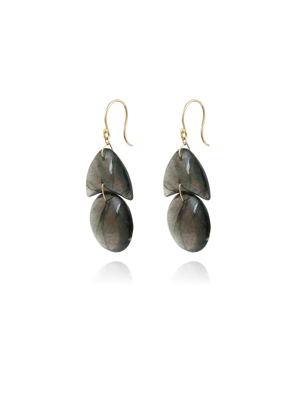 BOUCLES D'OREILLES PETIT ARBRE EN LABRADORITE