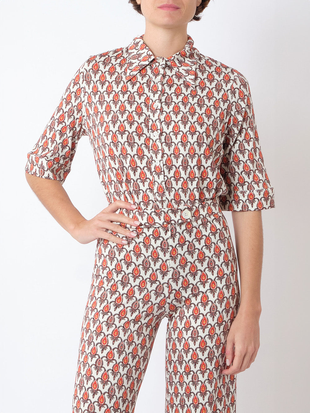 CHEMISE LAUREN SOLEIL ROUGE