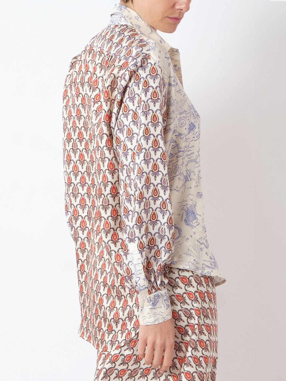 CHEMISE BROOKS CARTE MARINE