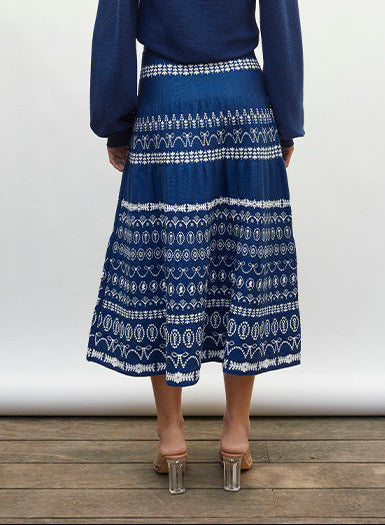 BLUE FAIENCE SKIRT