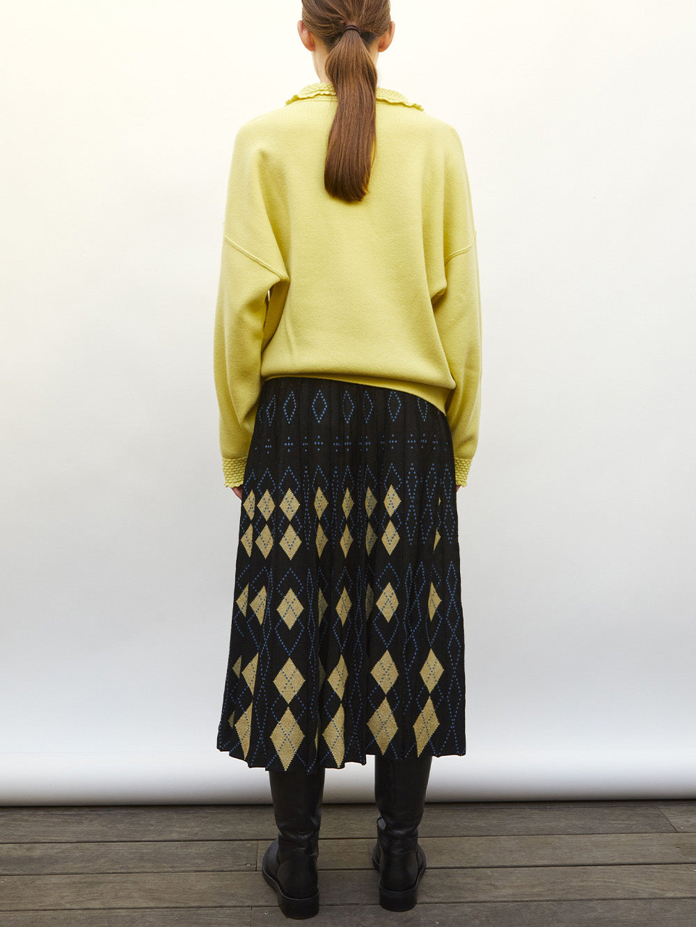 FAMOUS BLACK & YELLOW SKIRT
