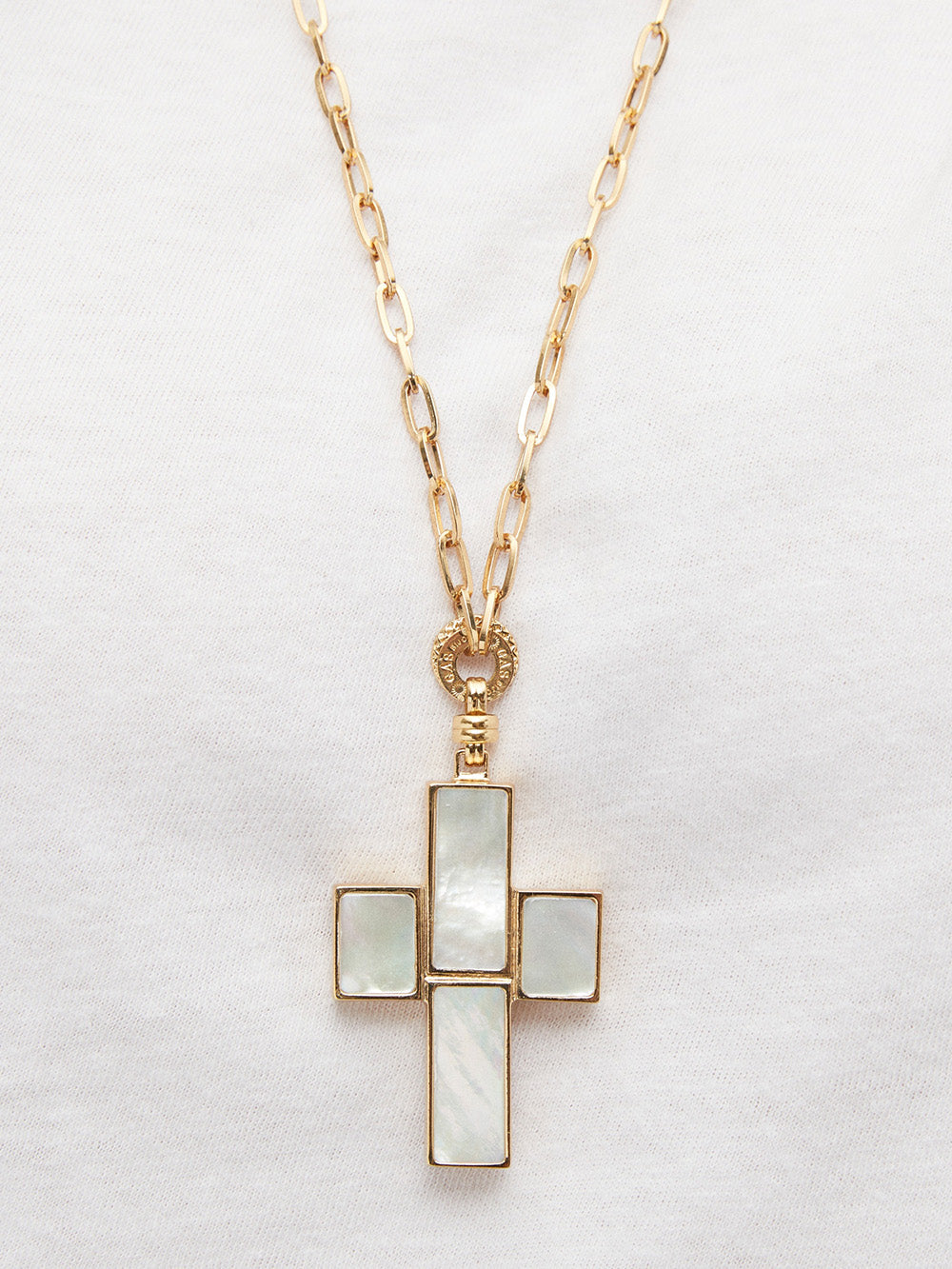 O STONE CROSS NECKLACE