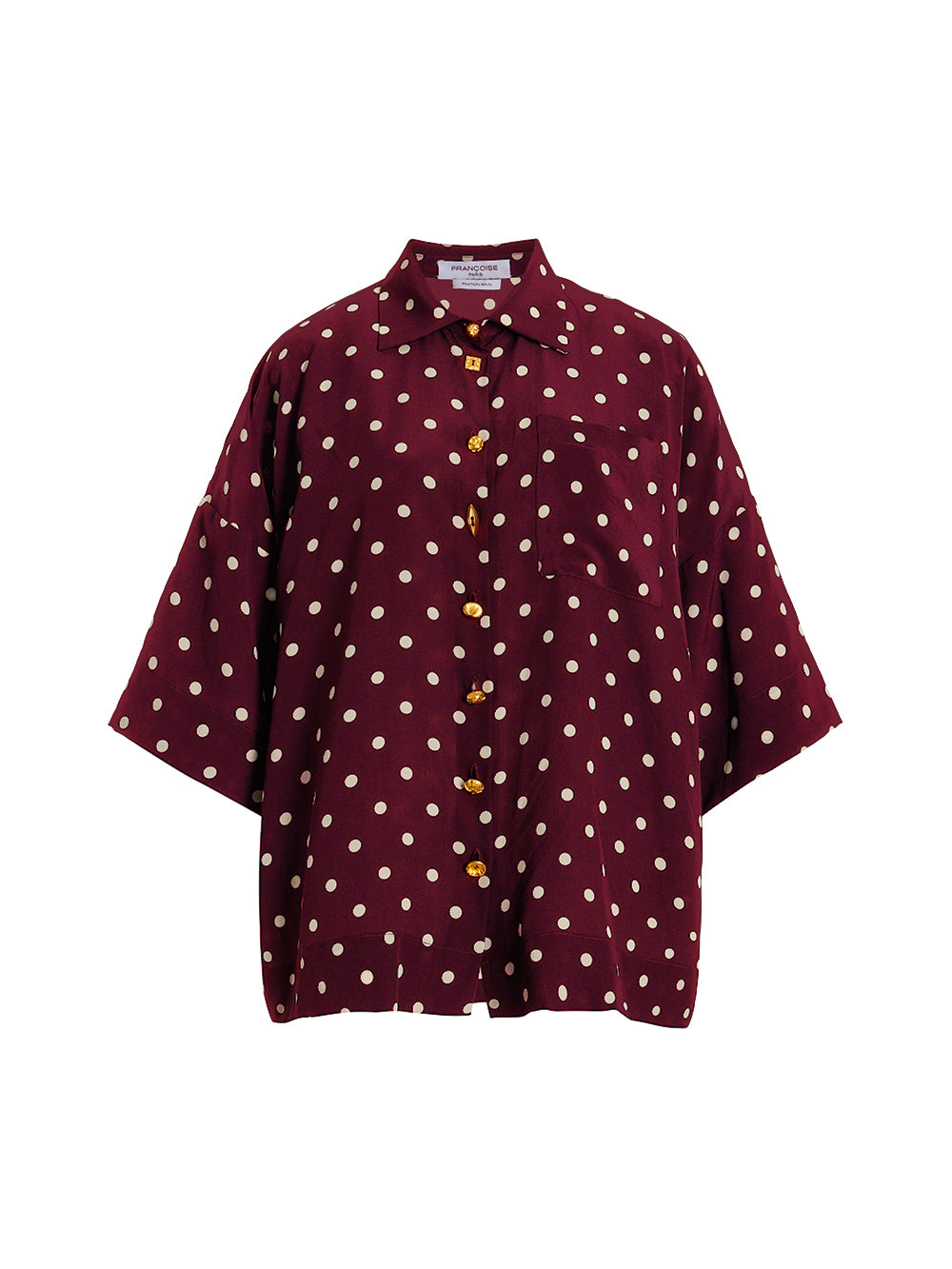 burgundy polka dot dress shirt Asos Smart Shirt In Long Sleeve With Polka Dot Print, $16 | Asos