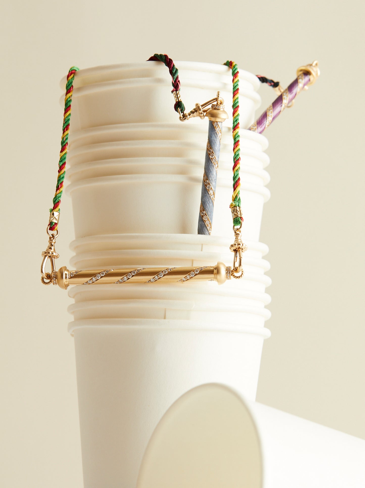 NECKLACE CANDY BLUE CANE