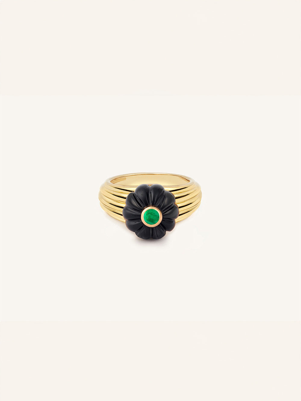 BAGUE GELATO ONYX ÉMERAUDE