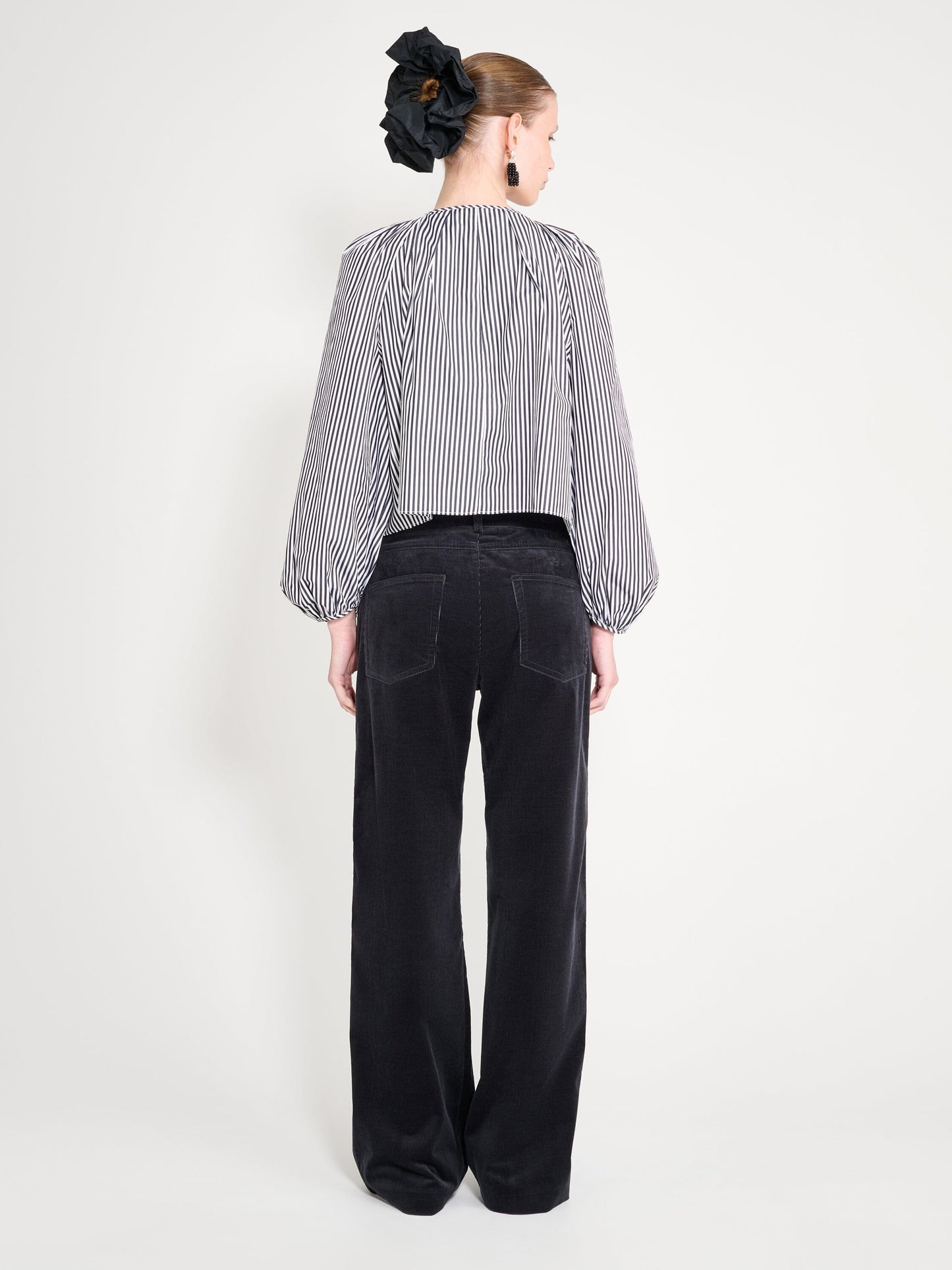 BLOUSE GRAND BAZAAR MINI RAYURES NOIRES