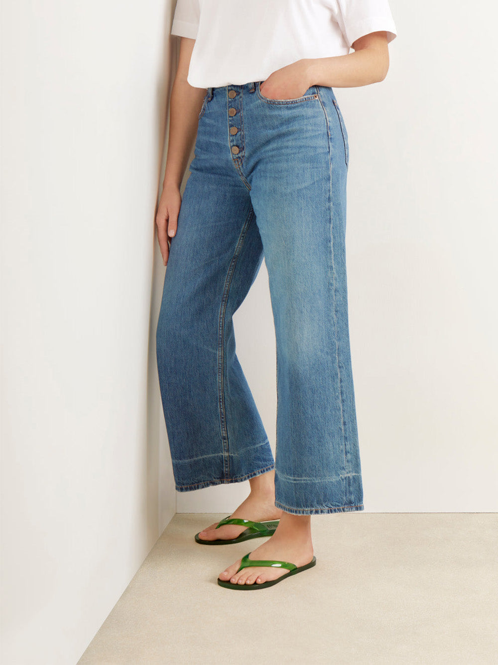 GREEN JELLY FLIP-FLOPS
