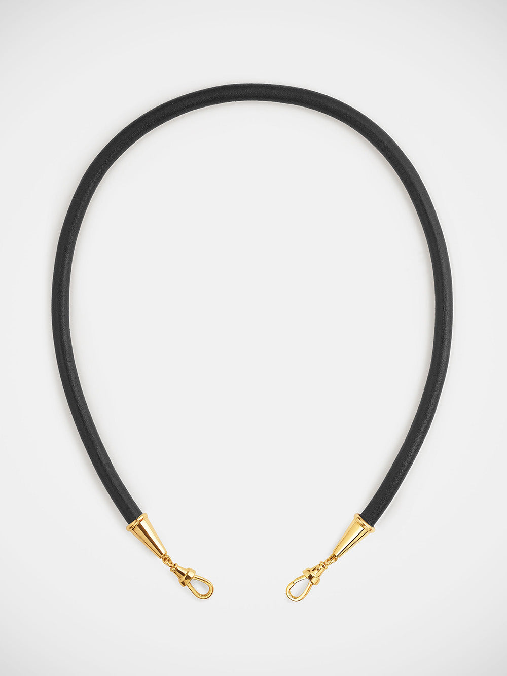 BLACK LEATHER LASSO TIE