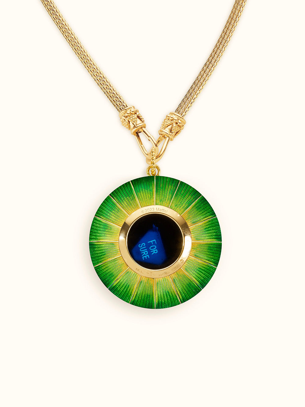 MAGIC 8 BALL GREEN NECKLACE