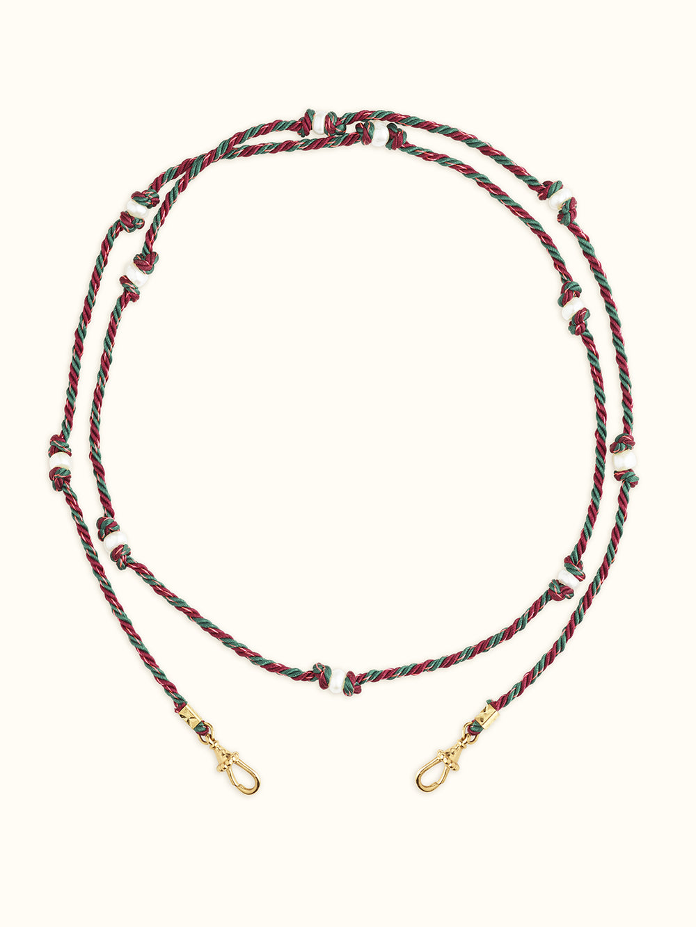 MAULI SILK LINK BURGUNDY & GREEN 73CM