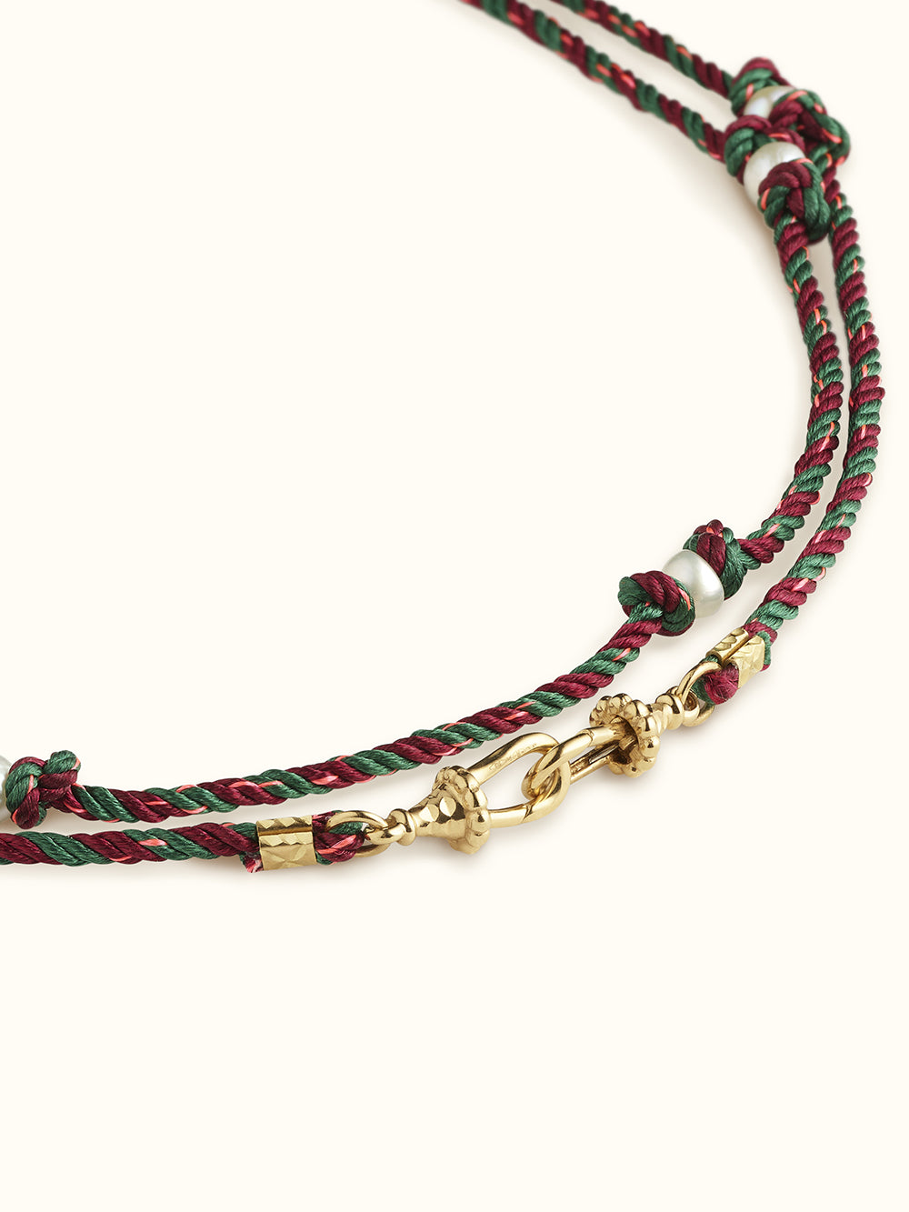 MAULI SILK LINK BURGUNDY & GREEN 73CM