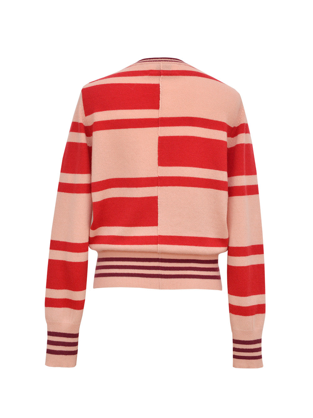 PINK OFFSET CARDIGAN