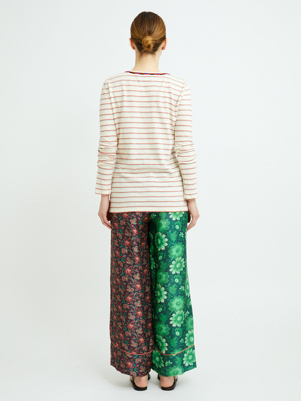 GREEN AND RED STRIPED SKIN T-SHIRT