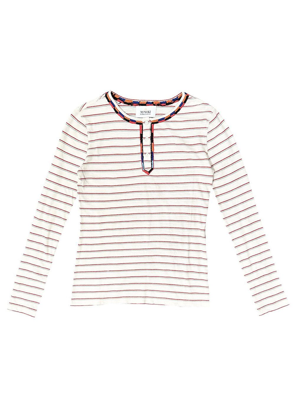 GREEN AND RED STRIPED SKIN T-SHIRT
