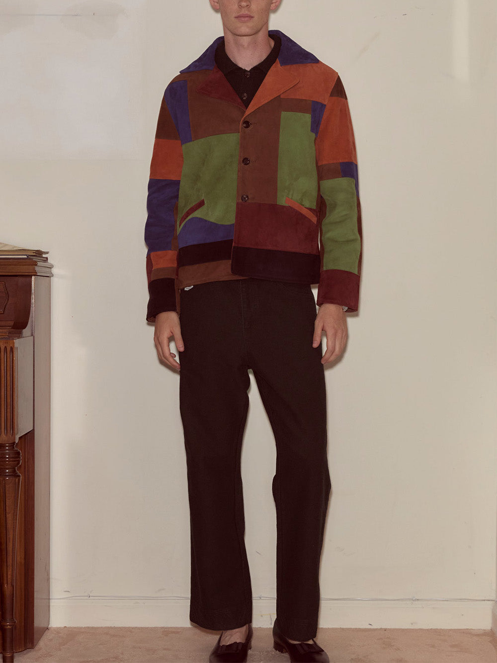 VESTE COLLAGE SUEDE