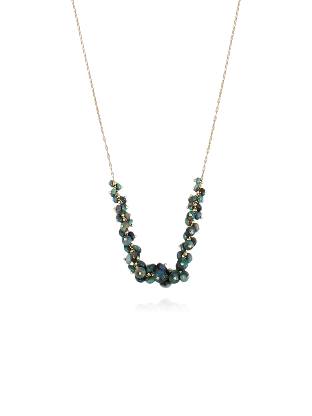 BLACK OPAL SPIRAL NECKLACE