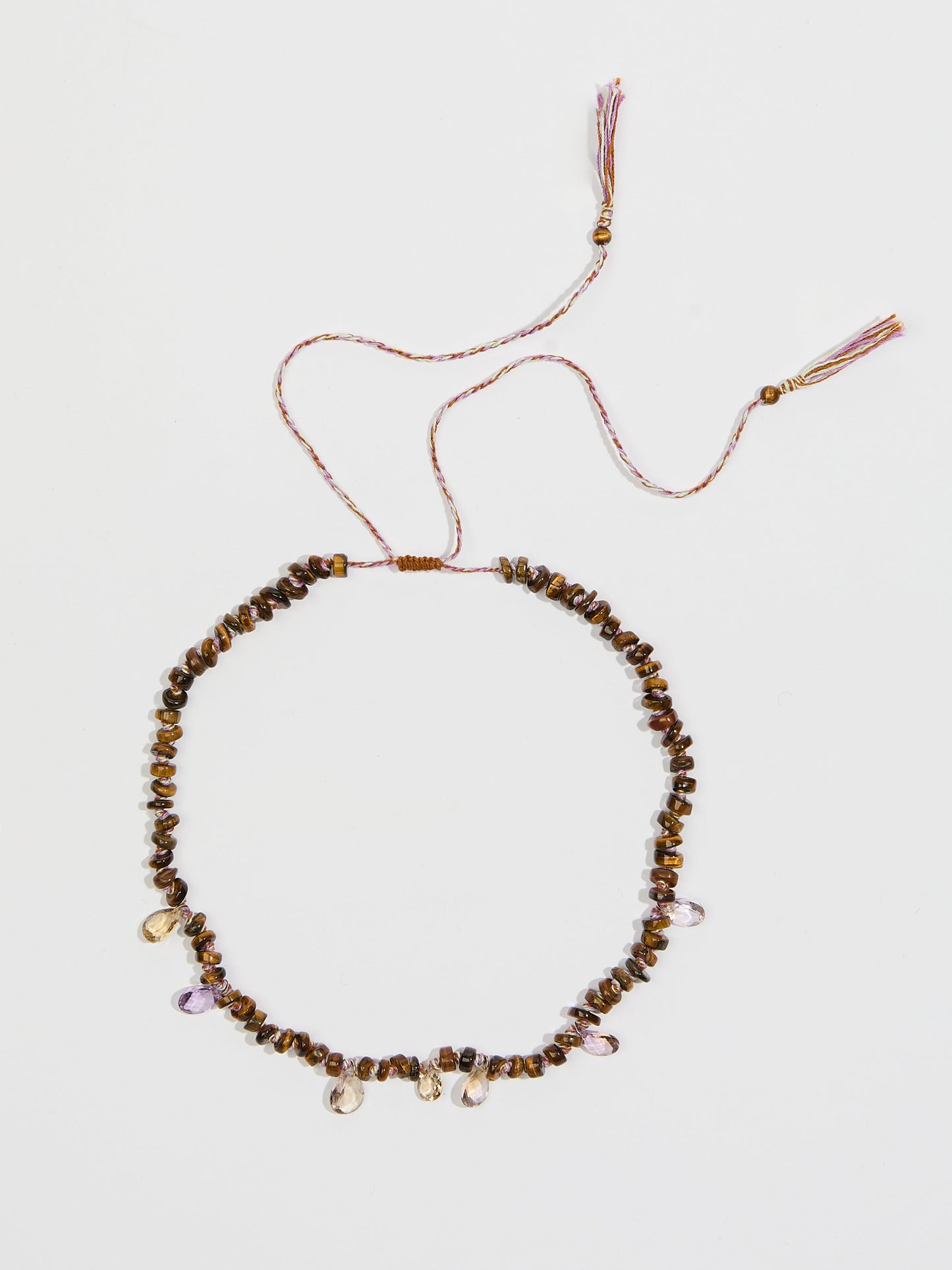 LÉA TIGER'S EYE & AMETRINE NECKLACE